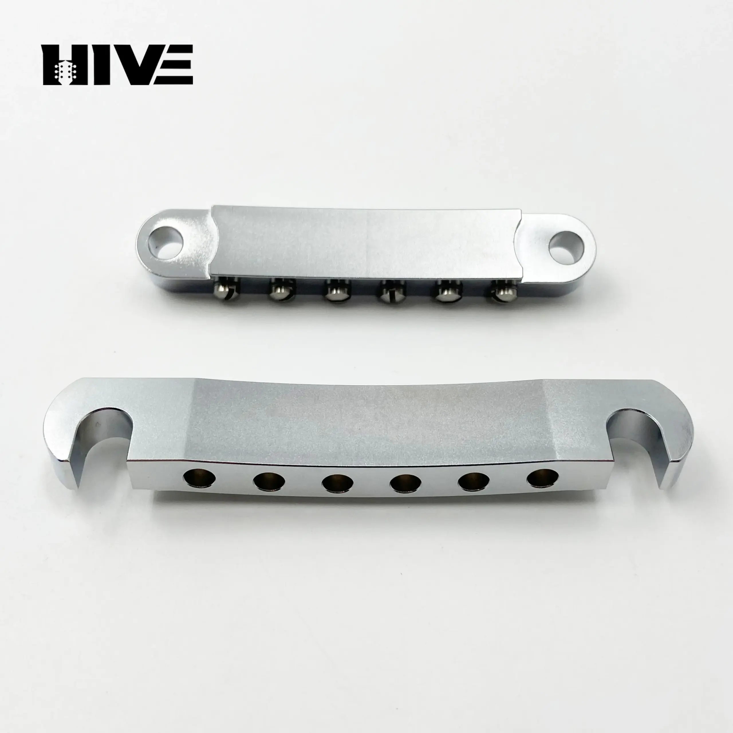Premium Silver 6-String Guitar Bridge Set 3 Premium Silver 6-String Guitar Bridge Set - Image 3