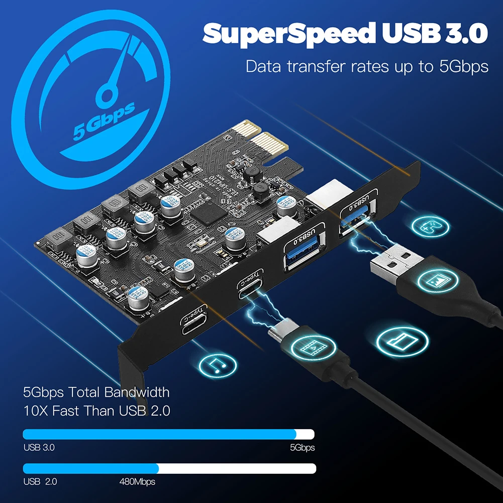 PCIe USB Expansion Card with 4 Ports 4 PCIe USB Expansion Card with 4 Ports - Image 4