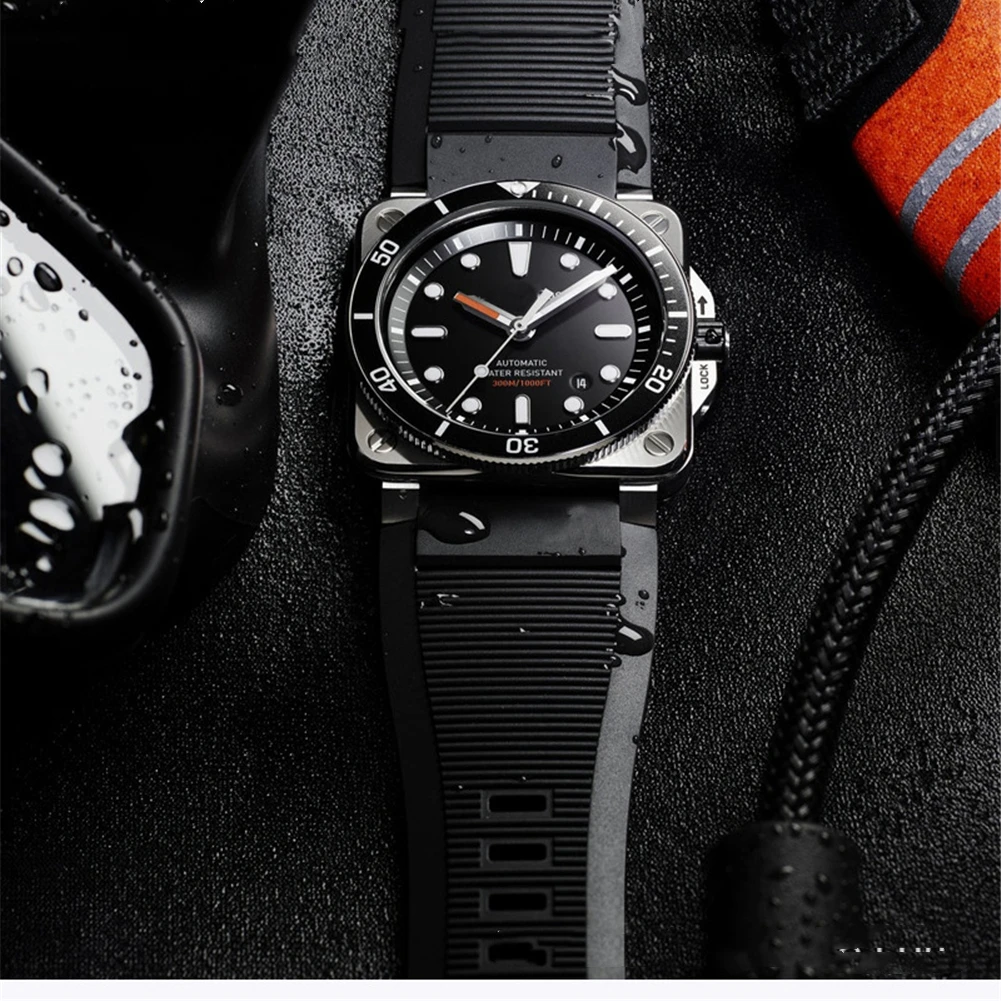 Silicone Watch Strap for BELL&ROSS BR01 BR03 5 Silicone Watch Strap for BELL&ROSS BR01 BR03 - Image 5