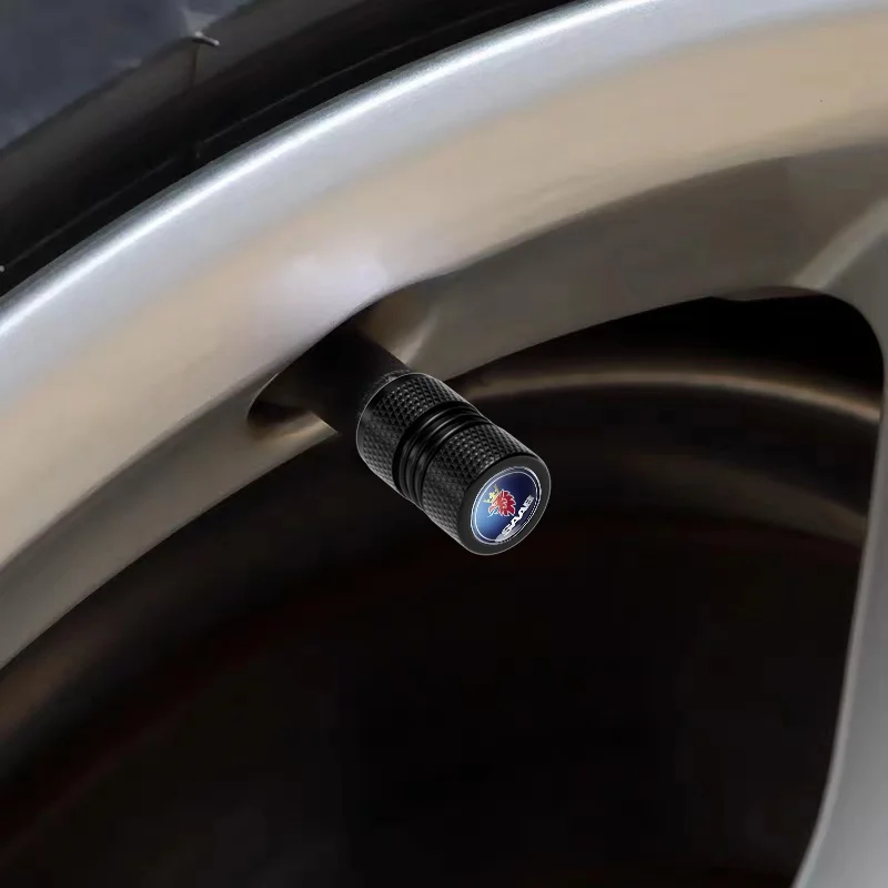 Saab Aluminum Tire Valve Caps Set 4 Saab Aluminum Tire Valve Caps Set - Image 4