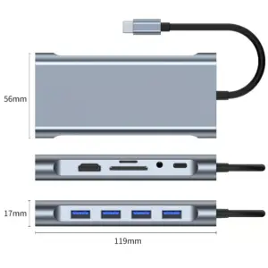 11-in-1 USB-C Hub with 4K HDMI and Power Delivery 9 S92635f6d56294358a7bc4a1badc8e386N 1