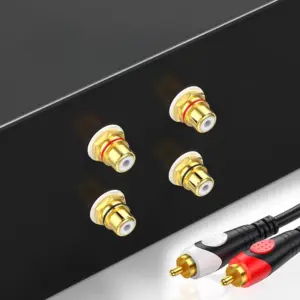 Gold RCA Lotus Female Connectors for Audiovisuals 9 S927120d20b004d10bd83eccf238ed11e2