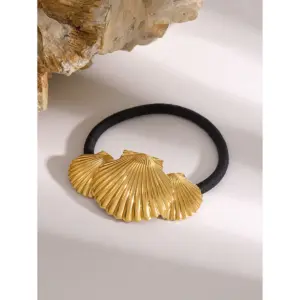 Gold Stainless Steel Seashell Hairband for Women 10 S929b560c22c94b46acf2ab4206a64915C