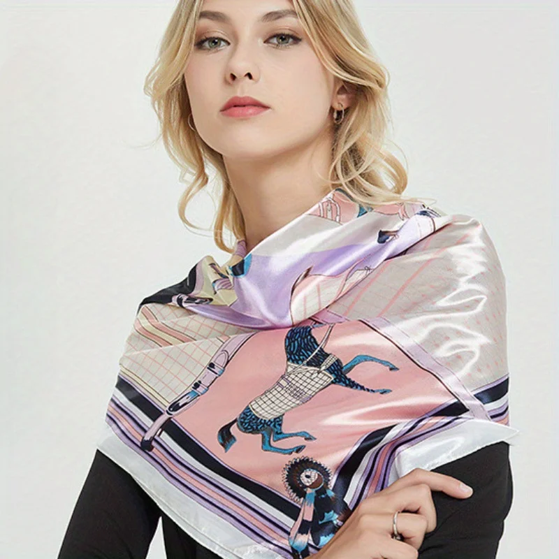 Wildlife-Inspired Silk Scarf for Women 3 Wildlife-Inspired Silk Scarf for Women - Image 3