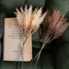 Artificial Wheat Grass Bouquets in White & Brown