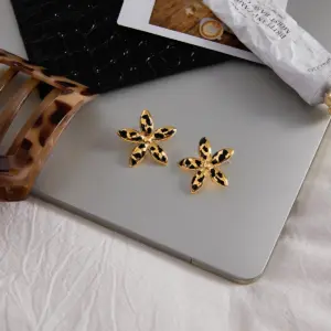 Leopard Print Flower Stainless Steel Earrings 12 S92ff926a6ba54a478ae0acc5fd3fae6bk