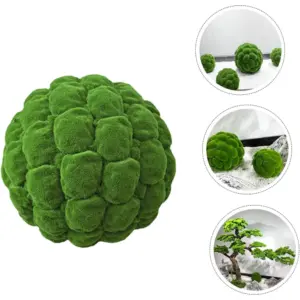 Artificial Green Moss Ball 25cm for Decor 13 S9307d64873ec41408b634004beb076efU 1