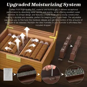 Elegant Cedar Wood Cigar Humidor with Digital Hygrometer 12 S93141e2e052a4ccf88d020240af604feI