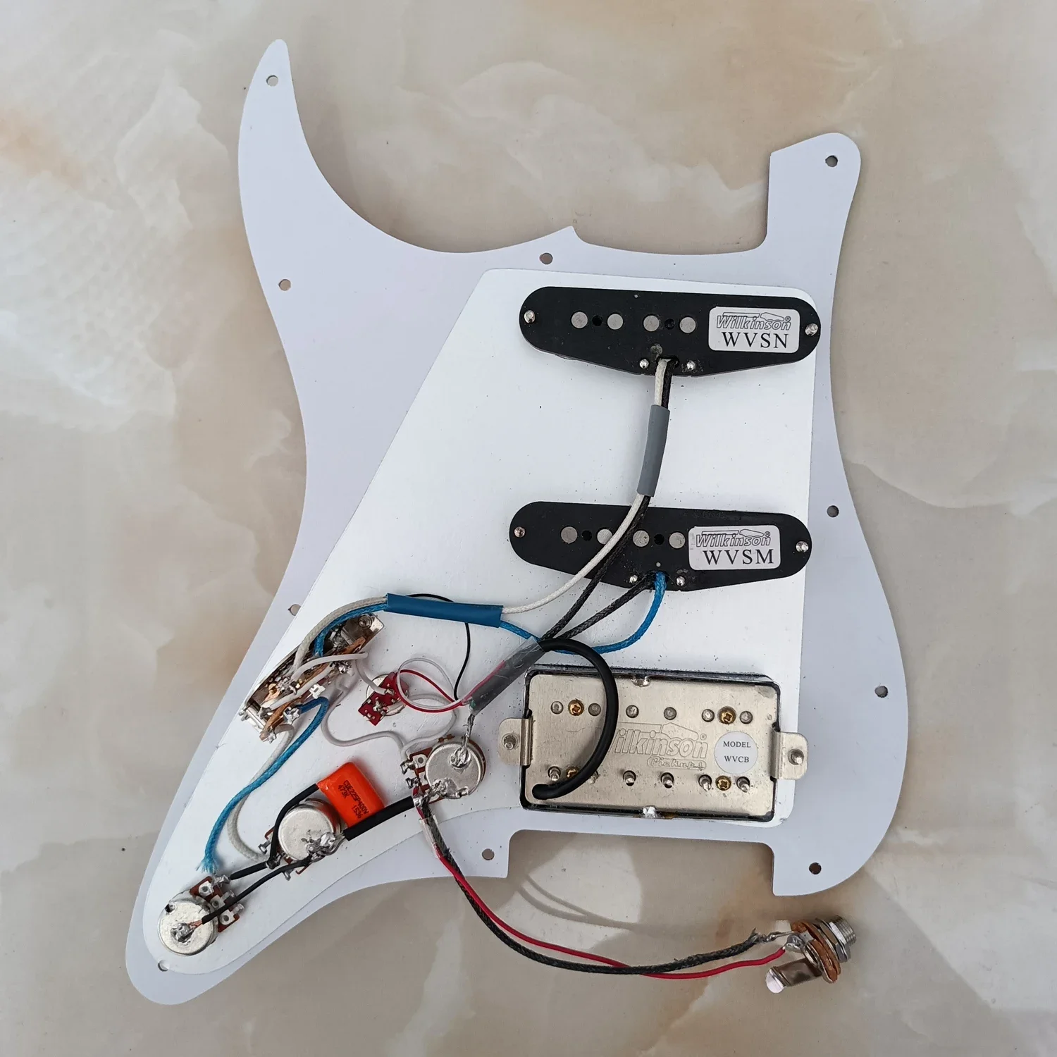 Prewired SSH Strat Pickguard with Wilkinson Alnico 5 5 Prewired SSH Strat Pickguard with Wilkinson Alnico 5 - Image 5
