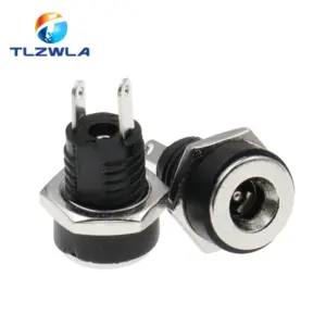 DC-022B Female Panel Mount Power Connectors, Set of 10