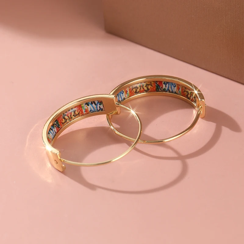 Gold Geometric Hoop Earrings for Women 5 Gold Geometric Hoop Earrings for Women - Image 5