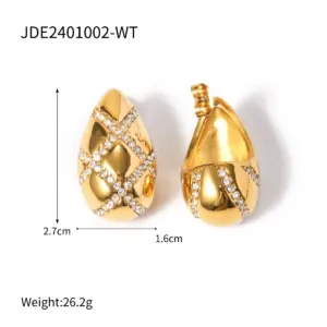 Gold-Tone Rhinestone Drop Earrings for Women 11 S937d201fc9f440829b24b99169e3049ay