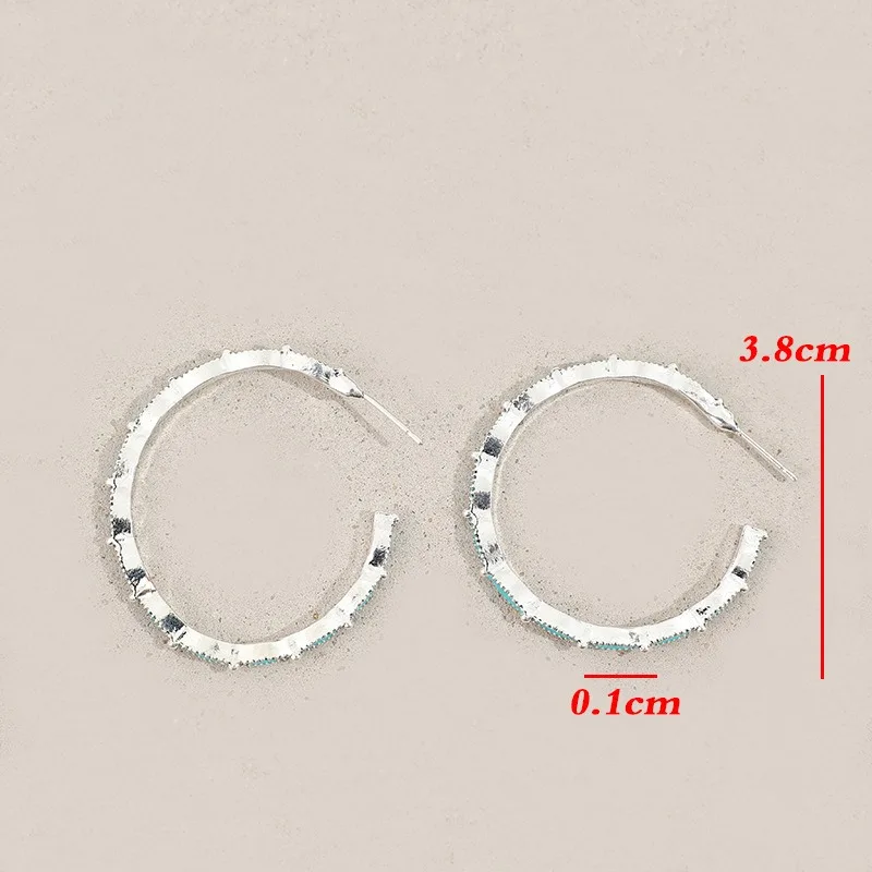 Vintage Bohemian Silver Hoop Earrings 4 Vintage Bohemian Silver Hoop Earrings - Image 4