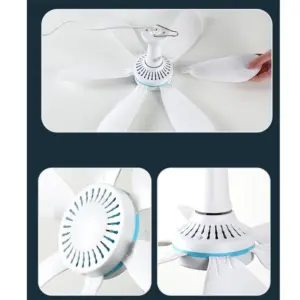 White Mini Ceiling Fan with 7 Blades 10 S939aeab3371d48d48d915a2a10417a72V