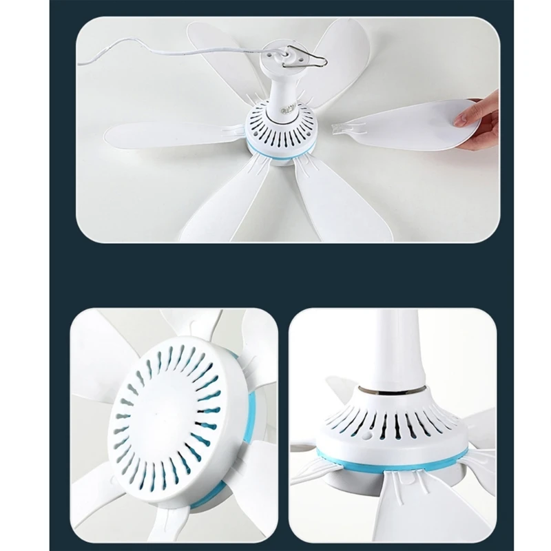 White Mini Ceiling Fan with 7 Blades 4 White Mini Ceiling Fan with 7 Blades - Image 4