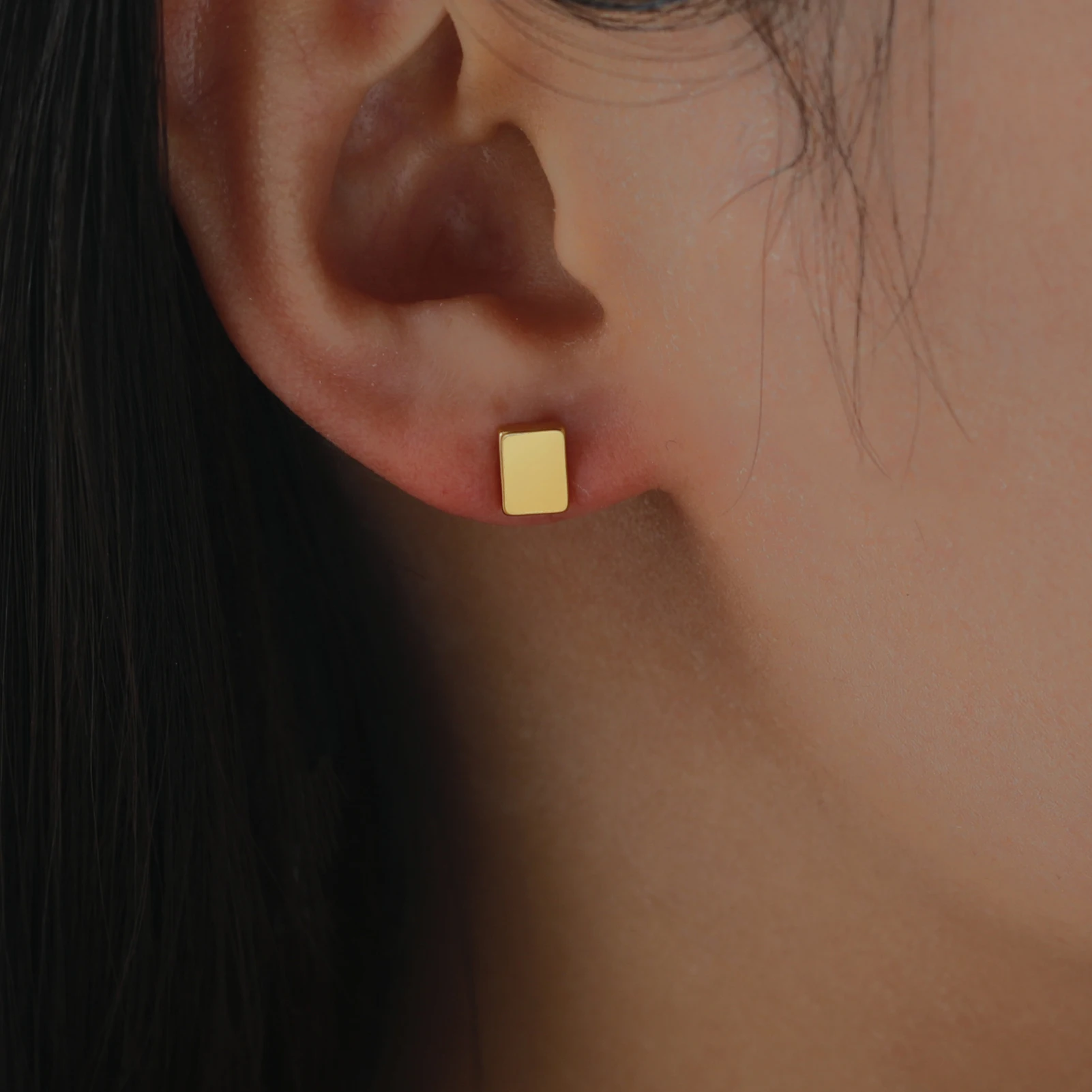 Gold Heart Stud Earrings for Women 2 Gold Heart Stud Earrings for Women - Image 2