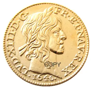 Vintage French Coin Set 1640-1643 in Gold Plating 12 S93b07620b4a6455593f57f0abae54520O