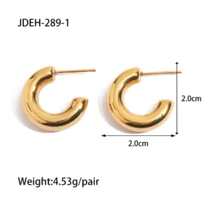 Waterproof Gold Steel Earrings for Sensitive Skin 15 S93d5d264ebc64afaa739c5da3de6fc48o