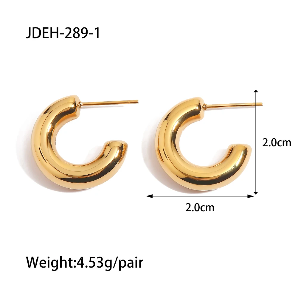 Waterproof Gold Steel Earrings for Sensitive Skin 7 Waterproof Gold Steel Earrings for Sensitive Skin - Image 7