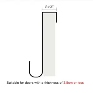 Stainless Steel Over-the-Door Hook in Black/White 10 S94071d81c2584508bbcd0cd8787b19f94