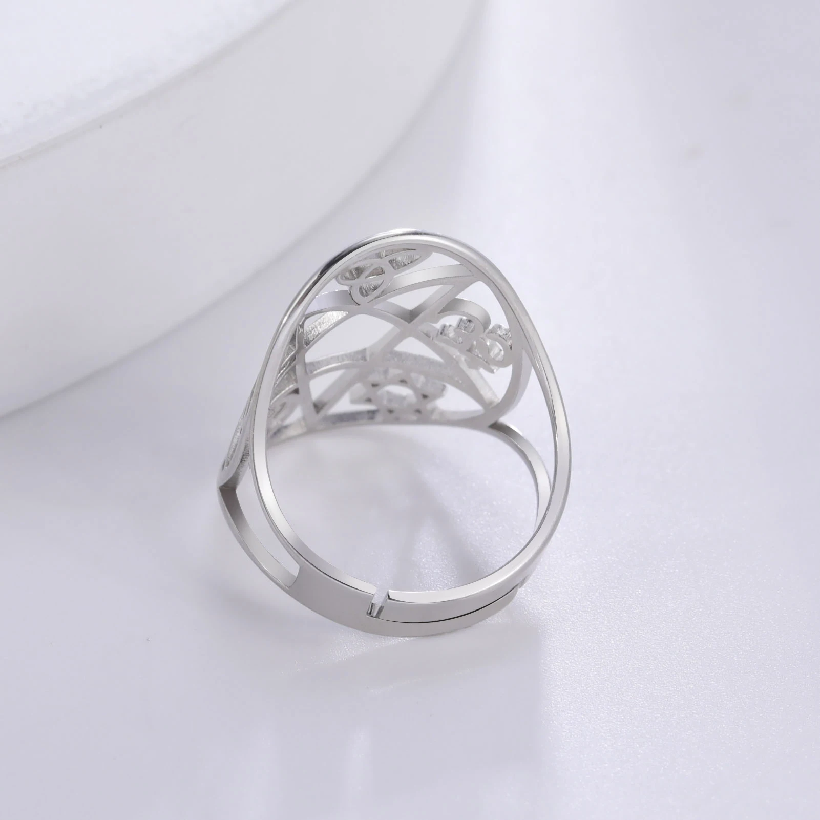 Mystical Geometric Pentagram Ring in Stainless Steel 6 Mystical Geometric Pentagram Ring in Stainless Steel - Image 6