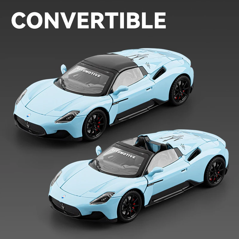 Blue Maserati MC20 Convertible Model Car 1:24 Scale 4 Blue Maserati MC20 Convertible Model Car 1:24 Scale - Image 4