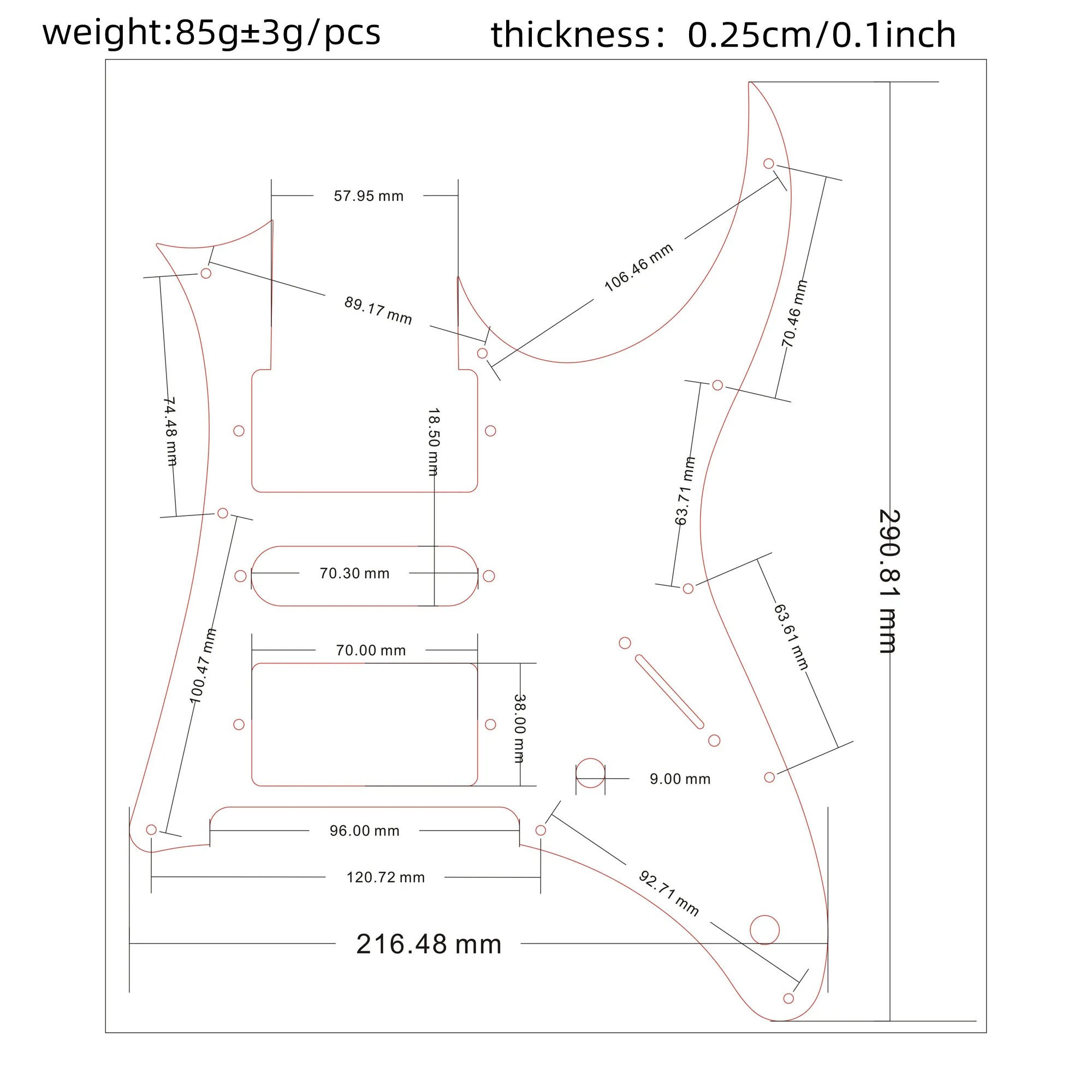 Pearl Pickup Cover for HSH Guitars 6 Pearl Pickup Cover for HSH Guitars - Image 6