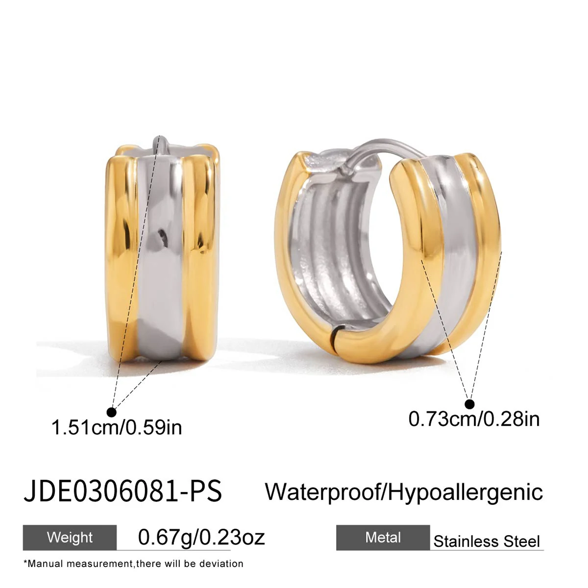 Geometric Stainless Steel Hoop Earrings 7 Geometric Stainless Steel Hoop Earrings - Image 7