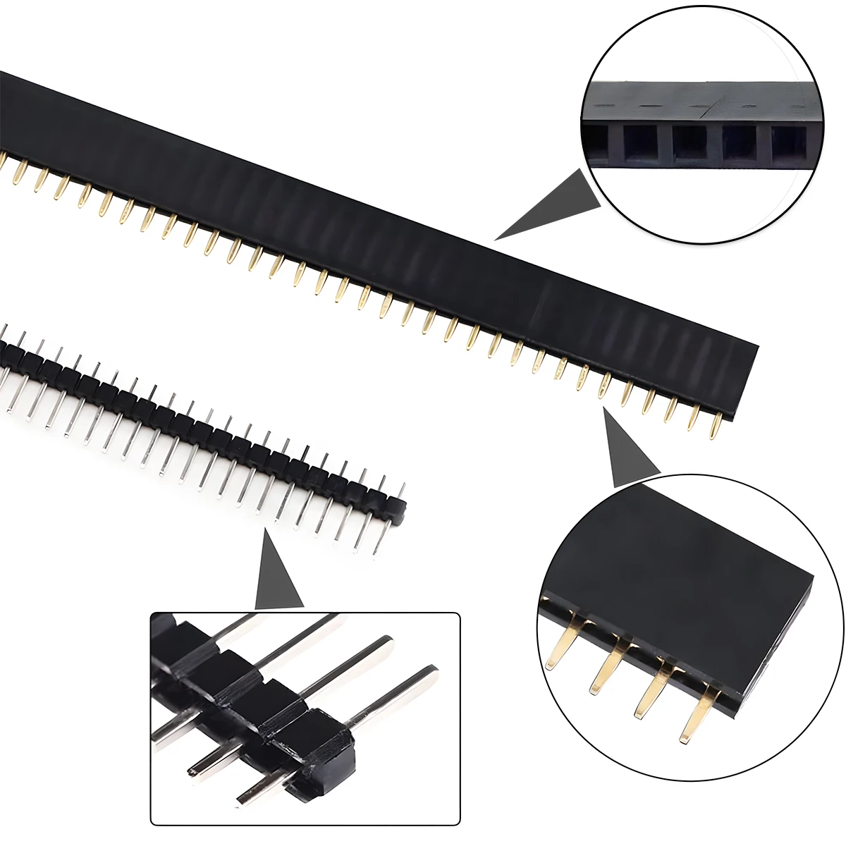 20PCS 2.54mm Male Female Pin Header Connectors 3 20PCS 2.54mm Male Female Pin Header Connectors - Image 3