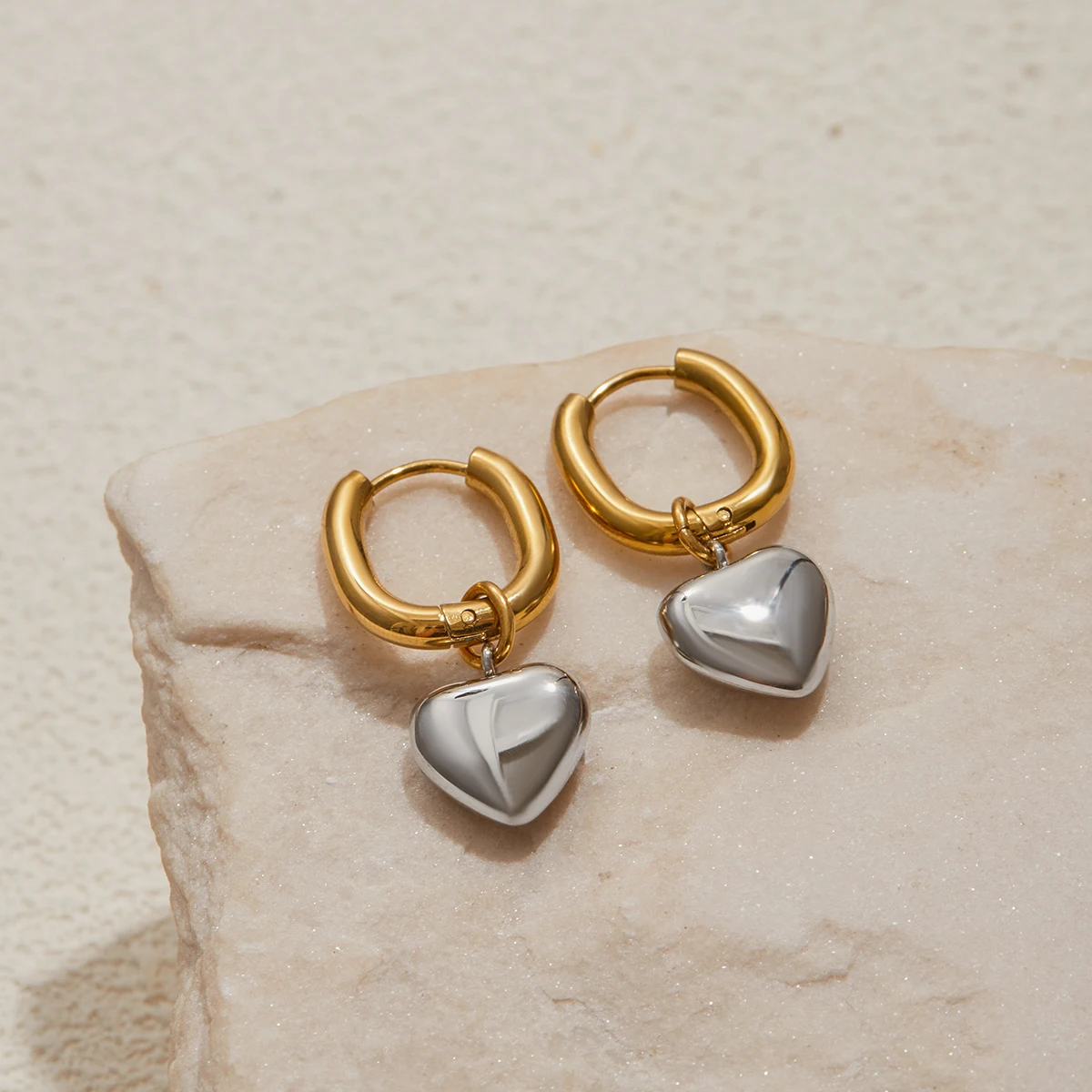 Stainless Steel Gold and Silver Earrings 6 Stainless Steel Gold and Silver Earrings - Image 6