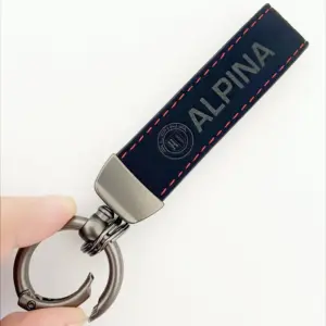 ALPINA Leather BMW Keychain with Emblem 9 S94b8c969ee404408aed429c3be166263U