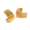 Modern Gold Stainless Steel Cuff Earrings