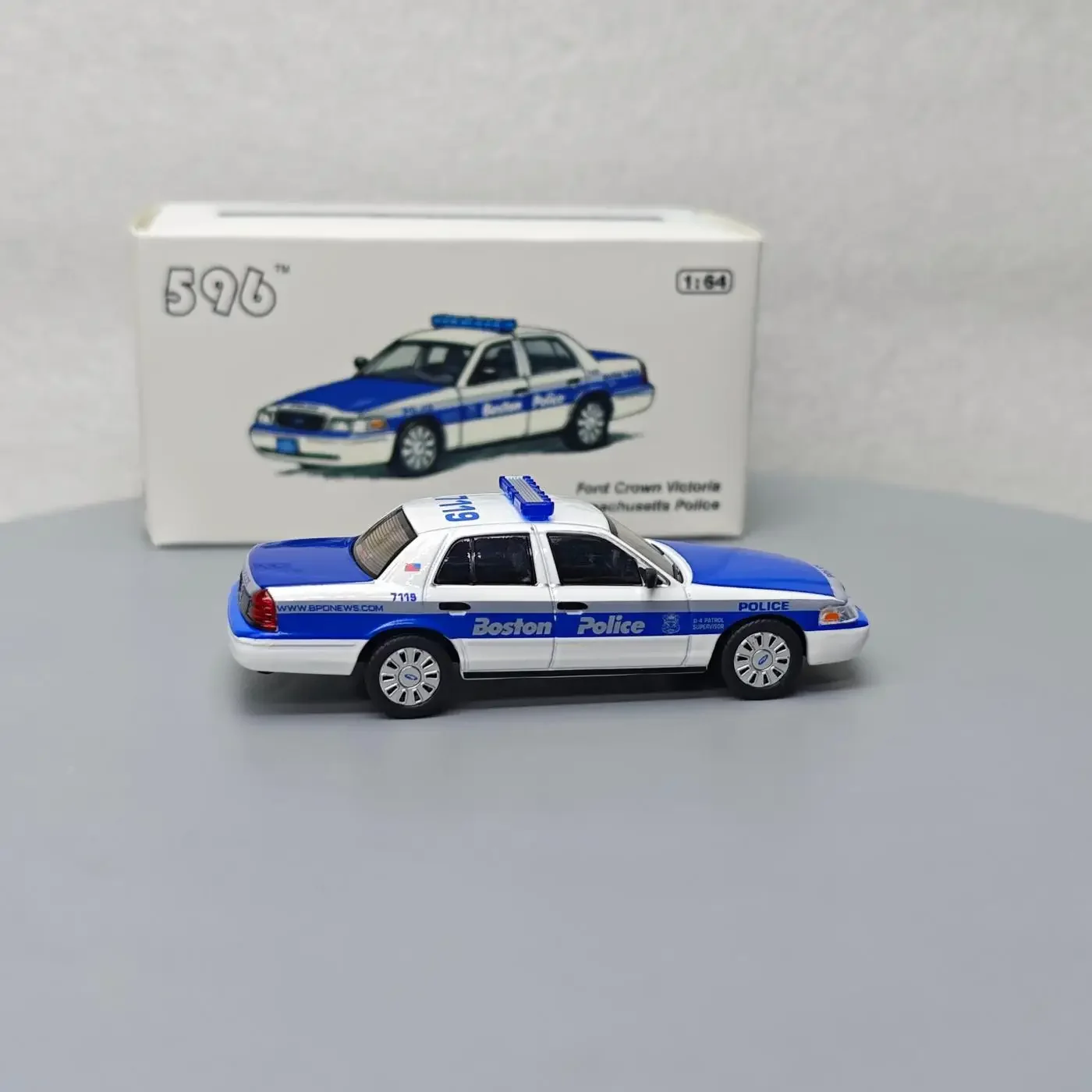Boston Police Crown Victoria Miniature Model 1:64 Scale 3 Boston Police Crown Victoria Miniature Model 1:64 Scale - Image 3
