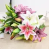 Realistic Artificial Lily Branch for Decor