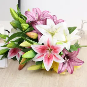Artificial Lily Branch Decor with 15cm Open Flower 11 S95c6d66d486949dc8acb6a93073e8961d