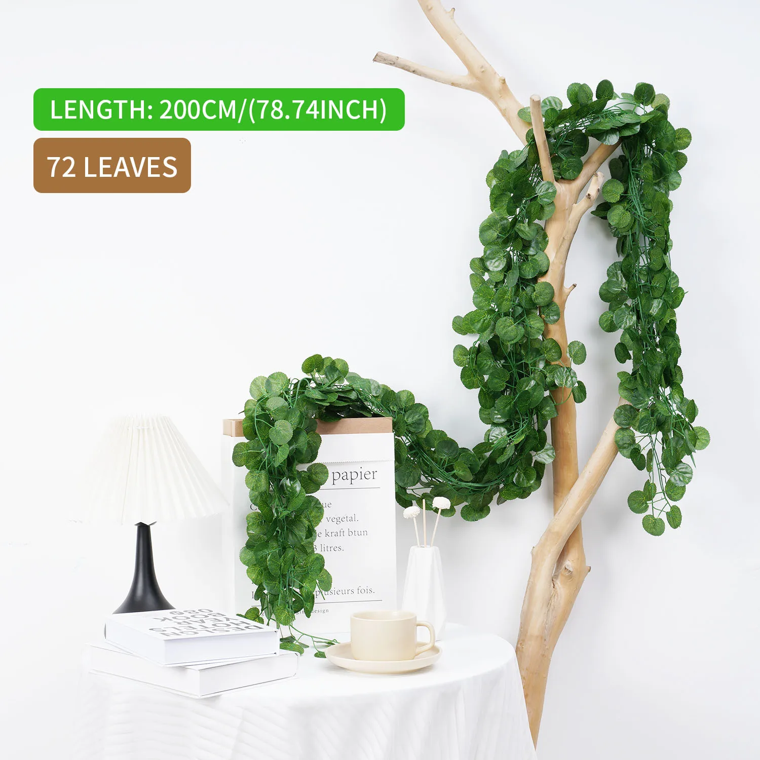 Realistic Artificial Silk Ivy Leaf Garland with 72 Leaves 8 Realistic Artificial Silk Ivy Leaf Garland with 72 Leaves - Image 8
