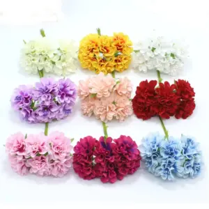 Artificial Silk Carnations Set of 18