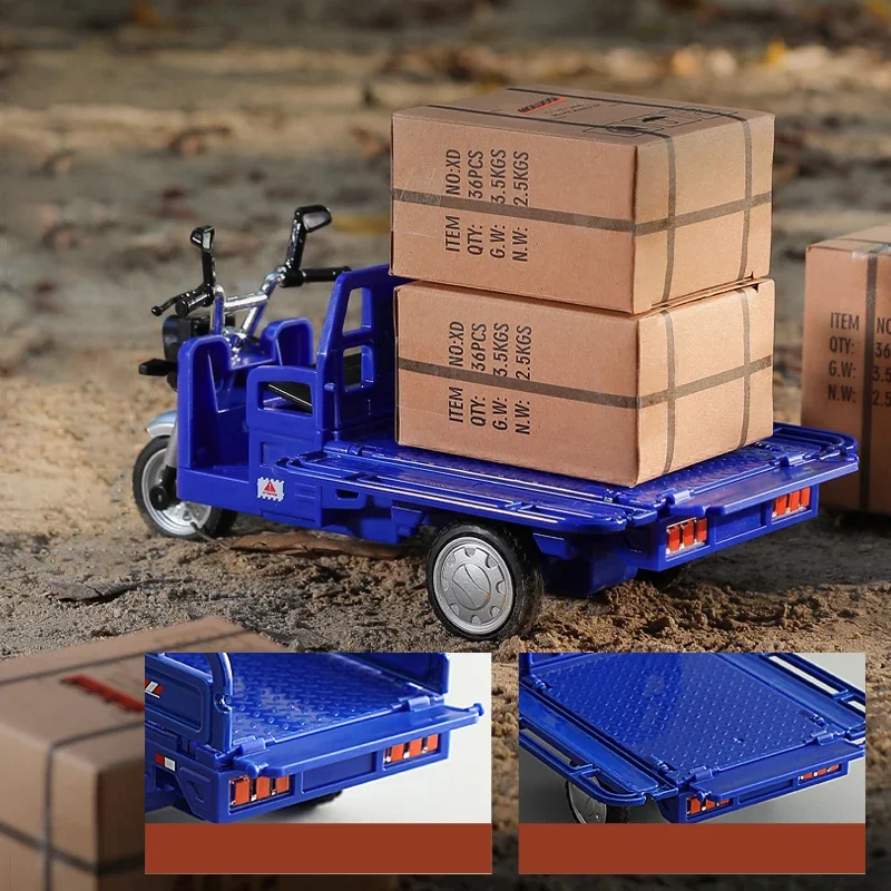 Bright Red Diecast Tricycle Model Collection 3 Bright Red Diecast Tricycle Model Collection - Image 3