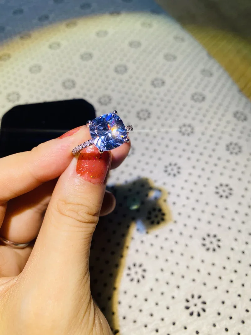 Sterling Silver Lab-Grown Gemstone Ring 3 Sterling Silver Lab-Grown Gemstone Ring - Image 3