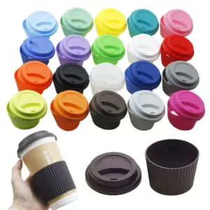 Silicone Cup Sleeve and Lid Set for 8.5-9 cm Cups 15 S95fbcc3904fa42eda7fefe58152cbb0fk