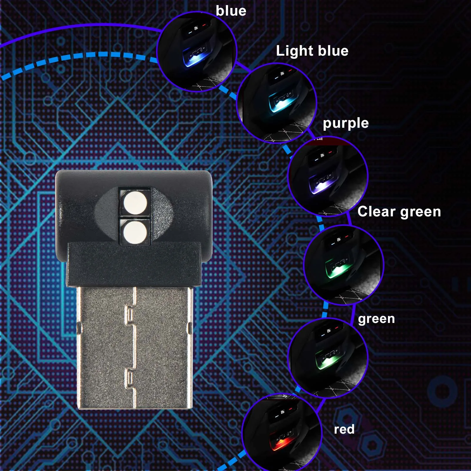 USB RGB Interior LED Lights Pack of Two 4 USB RGB Interior LED Lights Pack of Two - Image 4