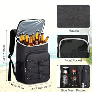 Black Insulated Lunch Bag with Compartments 13 S9607e119263c4ce89aafa4175bb63d5b9