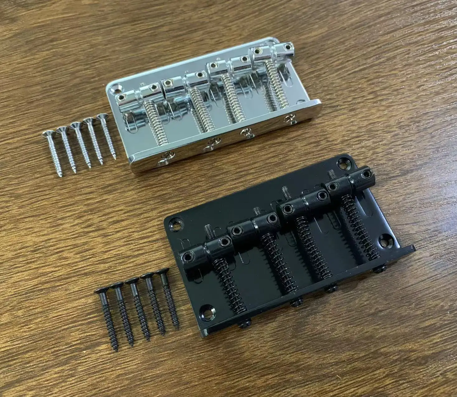 Professional 4-String Bass Guitar Bridge with Finishes 1 Professional 4-String Bass Guitar Bridge with Finishes