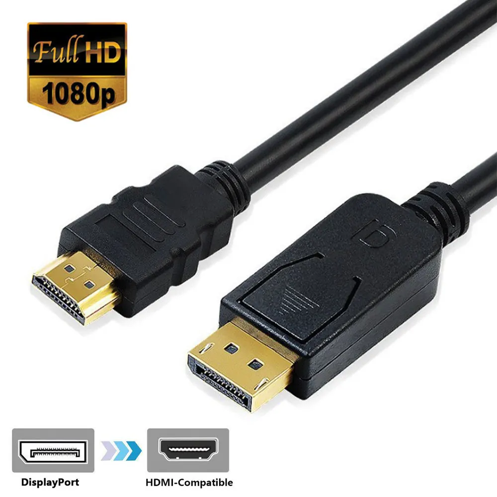 DP to HDMI Adapter 4K@30Hz, 1.8m, Black 5 DP to HDMI Adapter 4K@30Hz, 1.8m, Black - Image 5