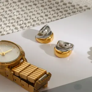 Modern Stainless Steel C-Shaped Clip Earrings 12 S964baafa51c942b29f429fe9620530b1m