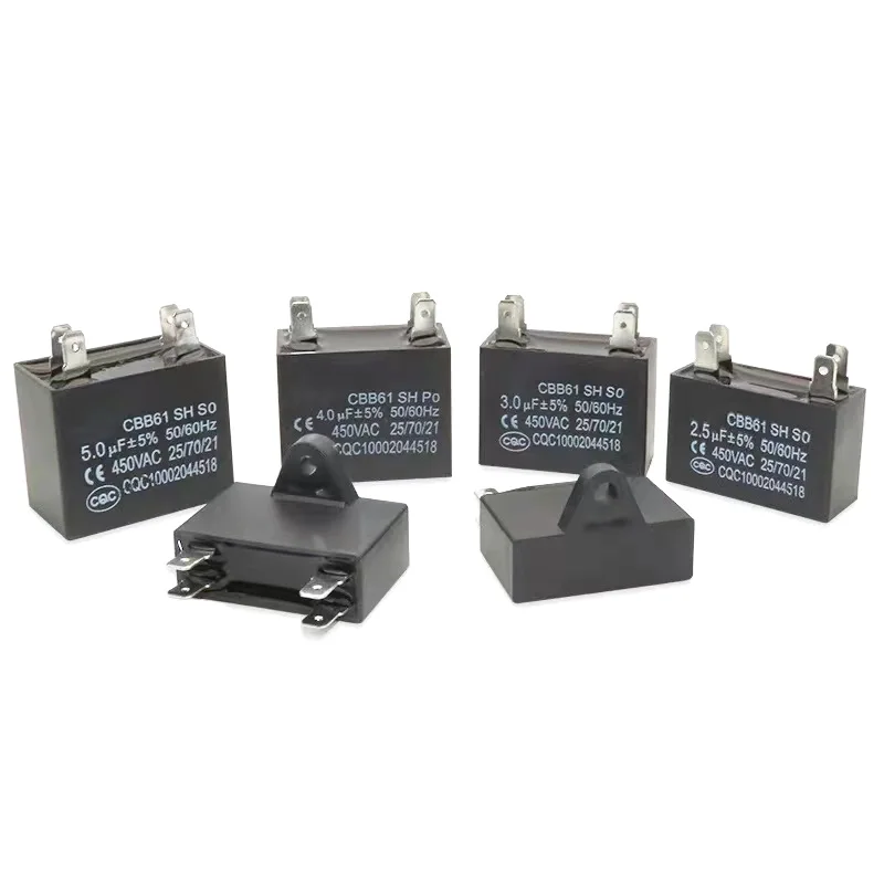 Black CBB61 Fan Capacitor 450V 1-20UF 1 Black CBB61 Fan Capacitor 450V 1-20UF