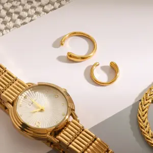 Minimalist Stainless Steel Gold Earclip Set for Women 12 S967bb782a00e419da8debe049d4b37a0D