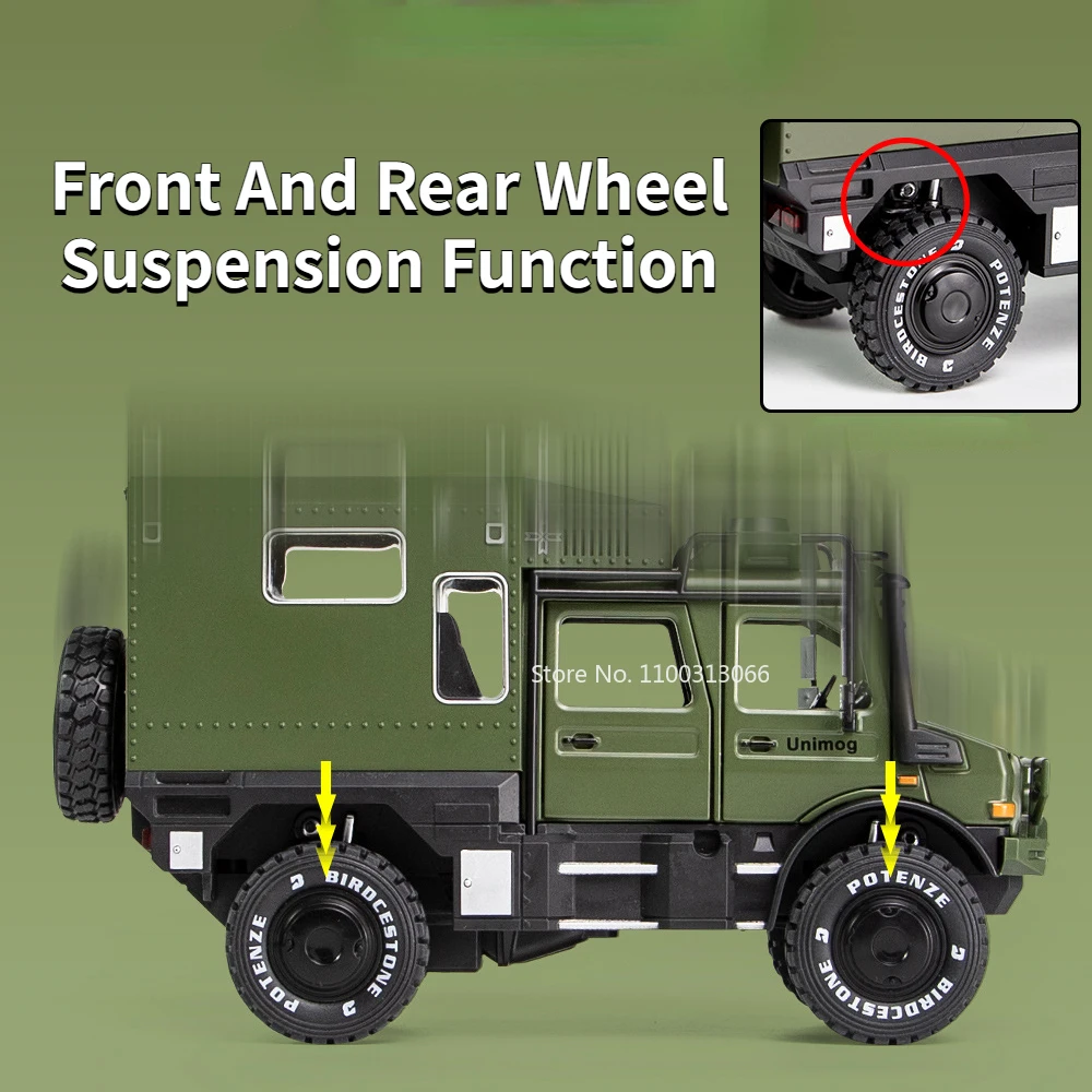 1:28 Scale Unimog Off-Road Vehicle Toy 3 1:28 Scale Unimog Off-Road Vehicle Toy - Image 3