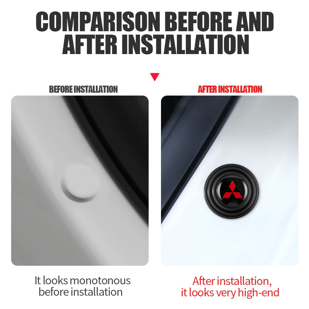 Mitsubishi Silicone Anti-Shock Door Pads Set 6 Mitsubishi Silicone Anti-Shock Door Pads Set - Image 6