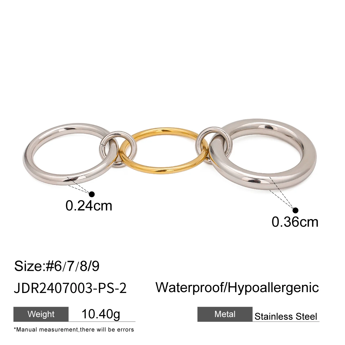 Modern Gold Stainless Steel Statement Ring 6 Modern Gold Stainless Steel Statement Ring - Image 6